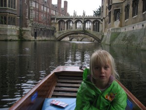 In Cambridge langs de achterzijde van King's College